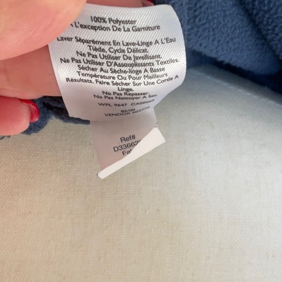 Eddie Bauer Men's Blue 1/4 Zip 100% Polyester Fleece Top - Picture 9 of 9